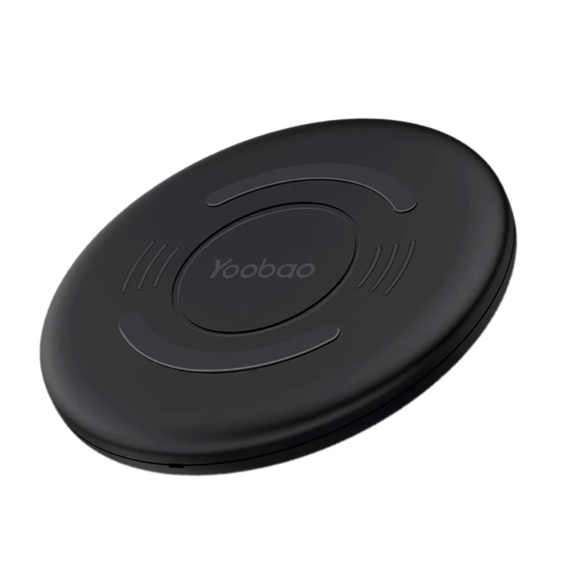 Yoobao Беспроводное зарядное устройство для iPhone 8 X, быстрая зарядка, универсальное QI Беспроводное зарядное устройство для samsung S8 S7 S6 для телефона Yotaphone 2 - Тип штекера: Black
