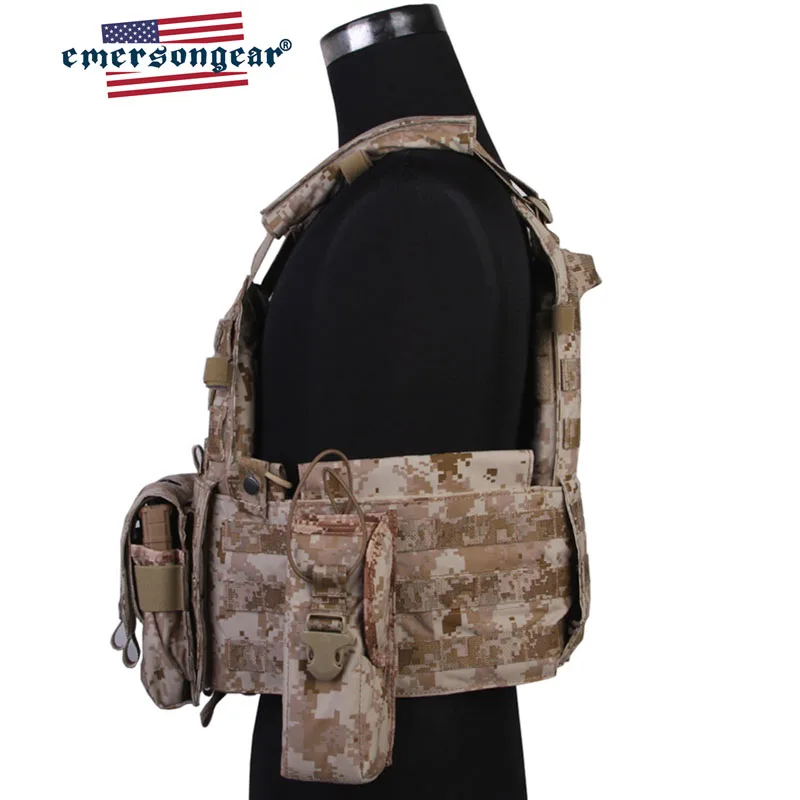 Emerson gear Emerson Тактический бронежилет LBT6094A стильная тарелка несущая Боевая охотничья жилетка W 3 мешков военная армия, для страйкбола снаряжение