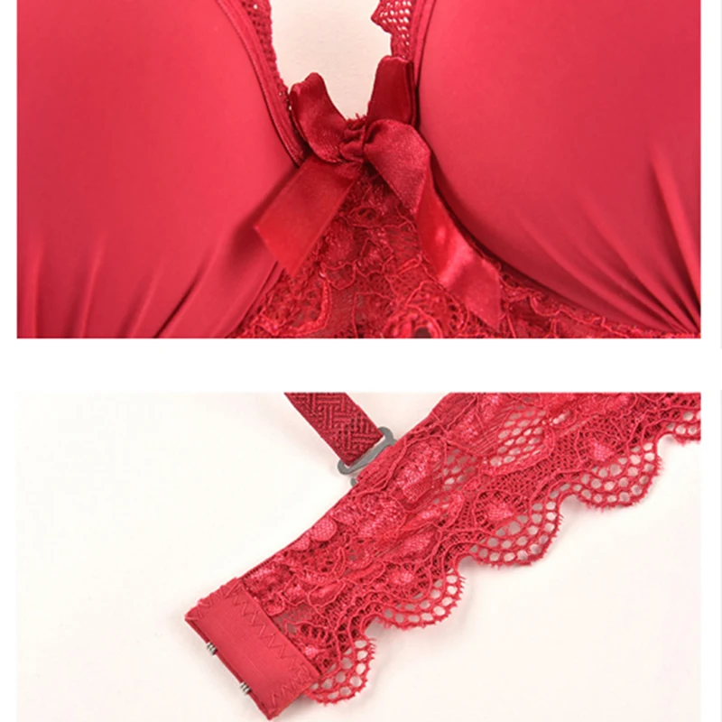 Для женщин бюстгальтер и трусики лаконичный комплект кружевное нижнее белье