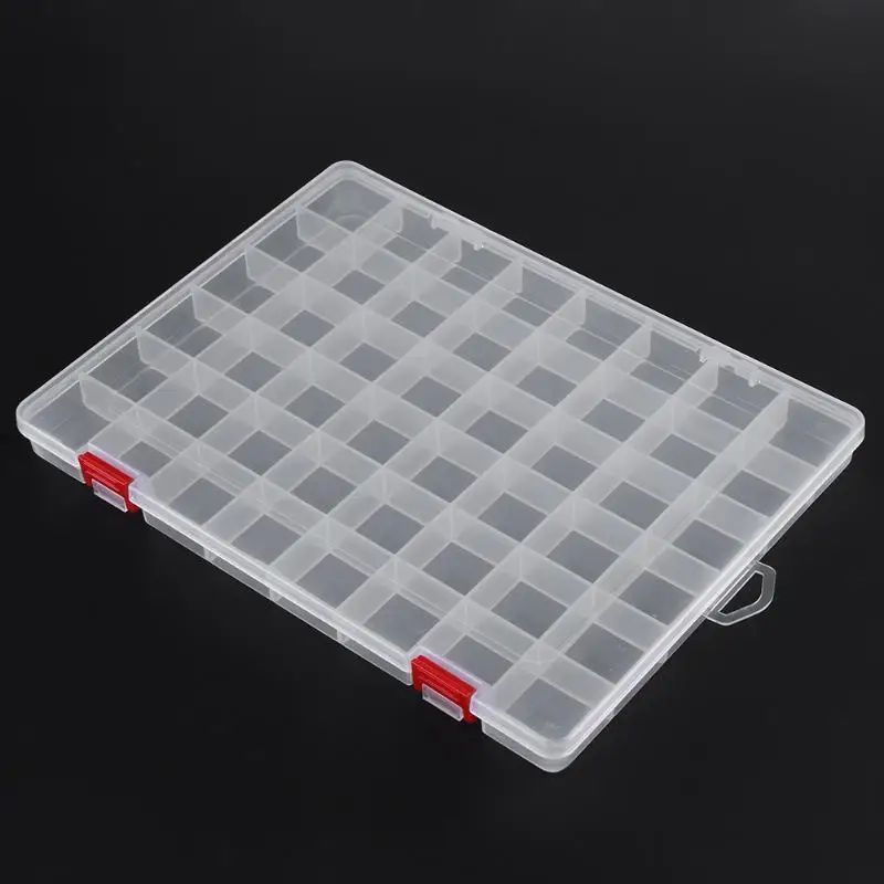 48 Grids Plastic Box Adjustable Jewelry Beads Pills Nail Art Storage Wholesale Dropshipping |