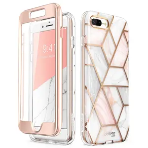 for iphone 7 plus 8 plus case 5 5 inch i blason cosmo full body marble pink bumper case cover with built in screen protector free global shipping