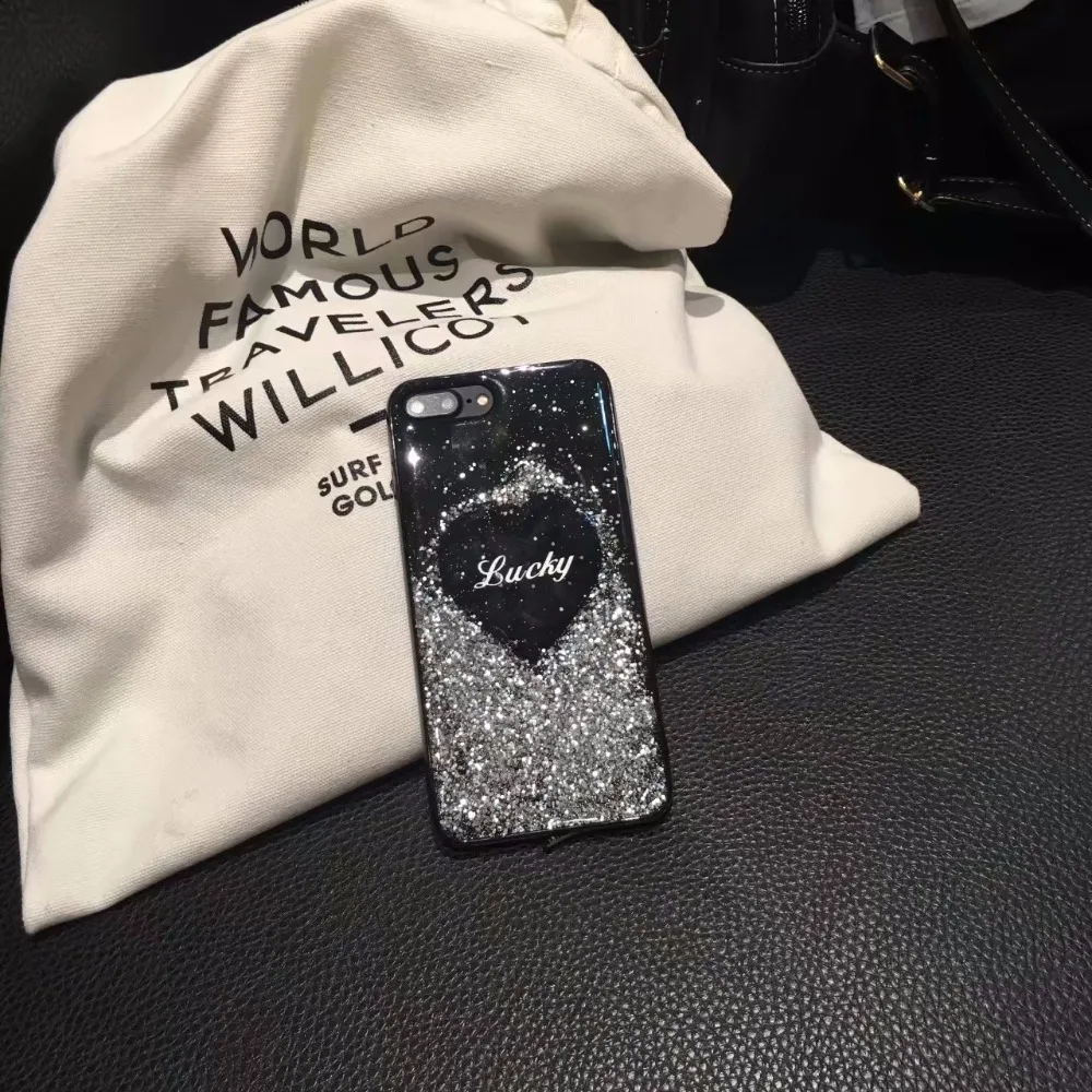 Чехол для iPhone 7 Новый Дизайн Модный Роскошный Серебряный Блестящий силиконовый