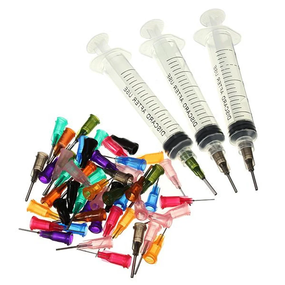 Mayitr 10CC Graduated Dispensing Syringe SMT SMD PCB Solder Paste Adhesive Glue Liquid Dispenser+Dispensing Needles For Industry |