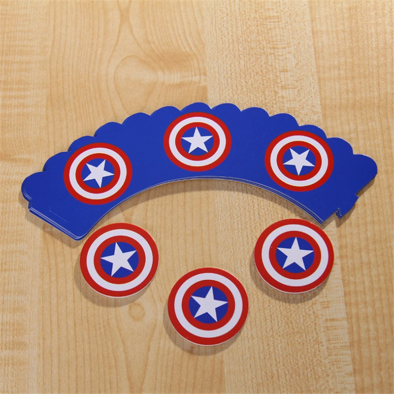 24 шт. Американский captaincupcake обертки топперы палочки для торта День рождения baby shower