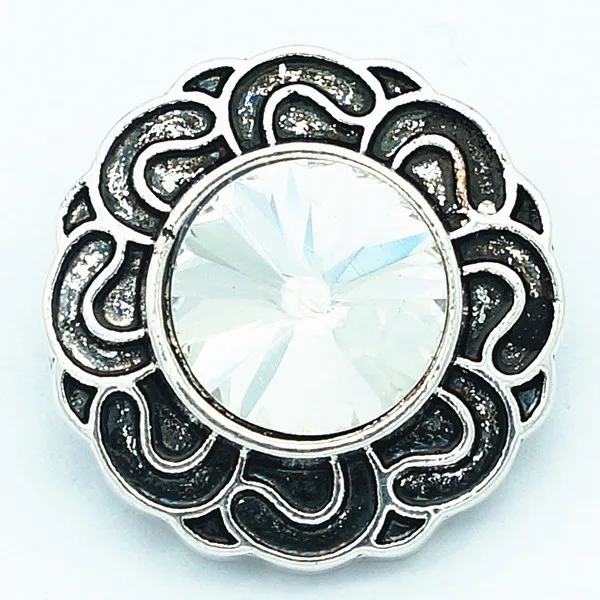 Модные красочные пуговицы с узором стразы 18 мм подходят для браслетов ювелирные