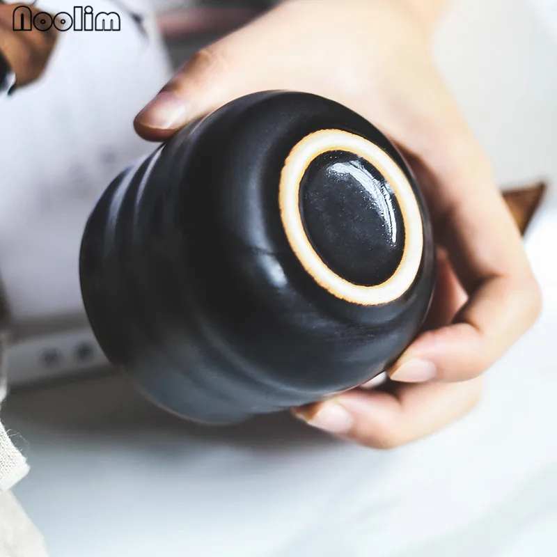 Керамические чашки в японском стиле ретро глазурованные для чая с трещинами и