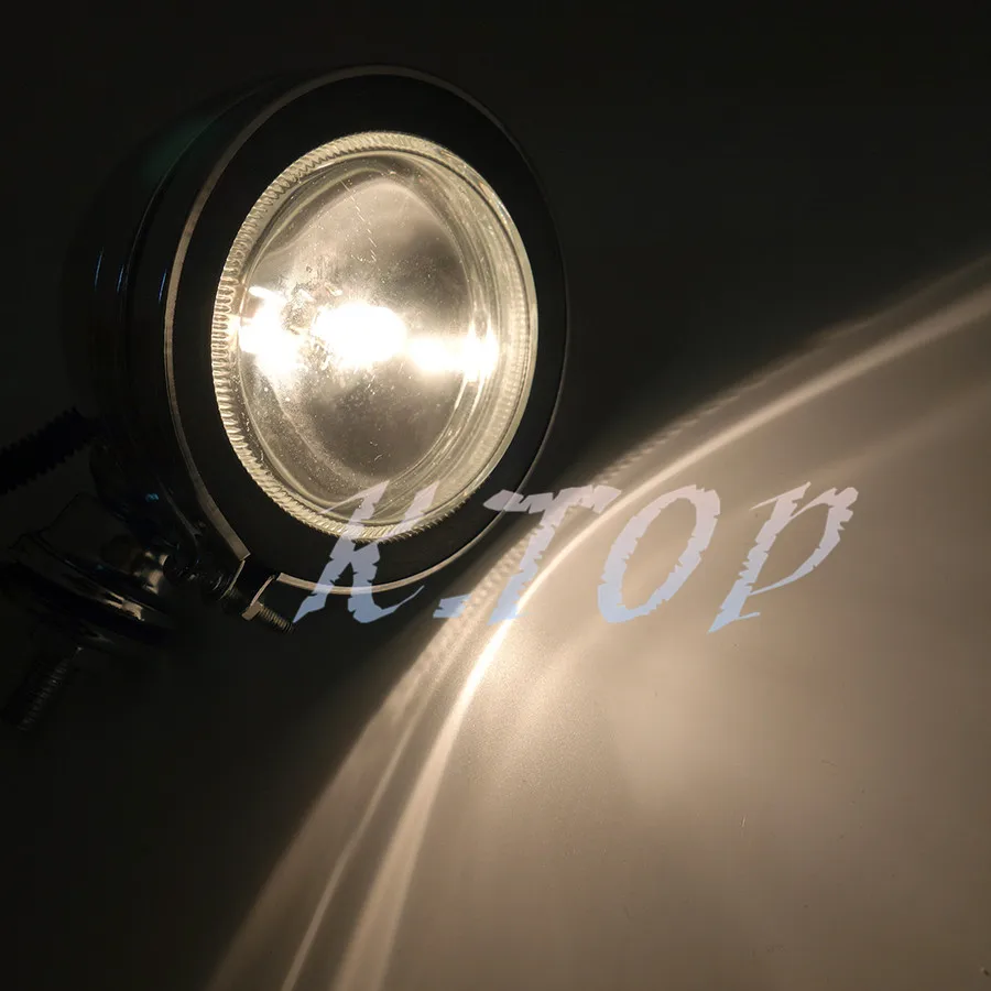 Ретро мотоциклетный хромированный светильник с прозрачными линзами