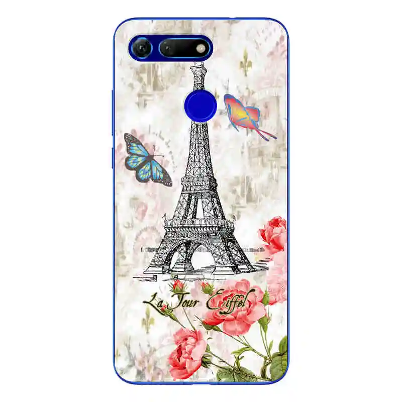 Печатный узор с рисунком из ТПУ для huawei Honor V20 6 4 &quotмягкое силиконовое покрытие