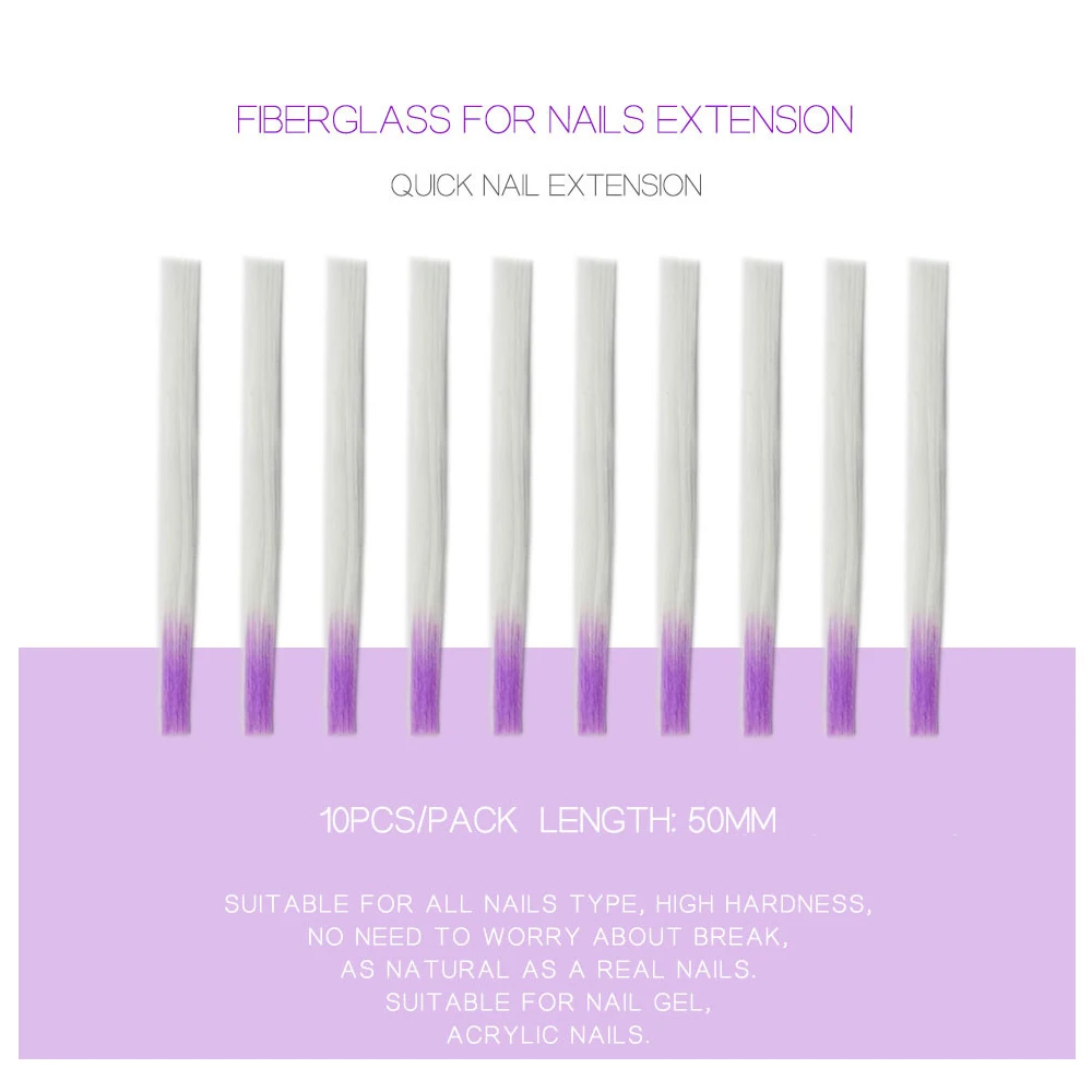 10 шт. волоконная форма для наращивания ногтей волоконные ногти акриловые