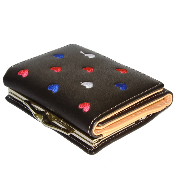 Женские короткие кошельки женские с милым сердцем для девушек сумки денег