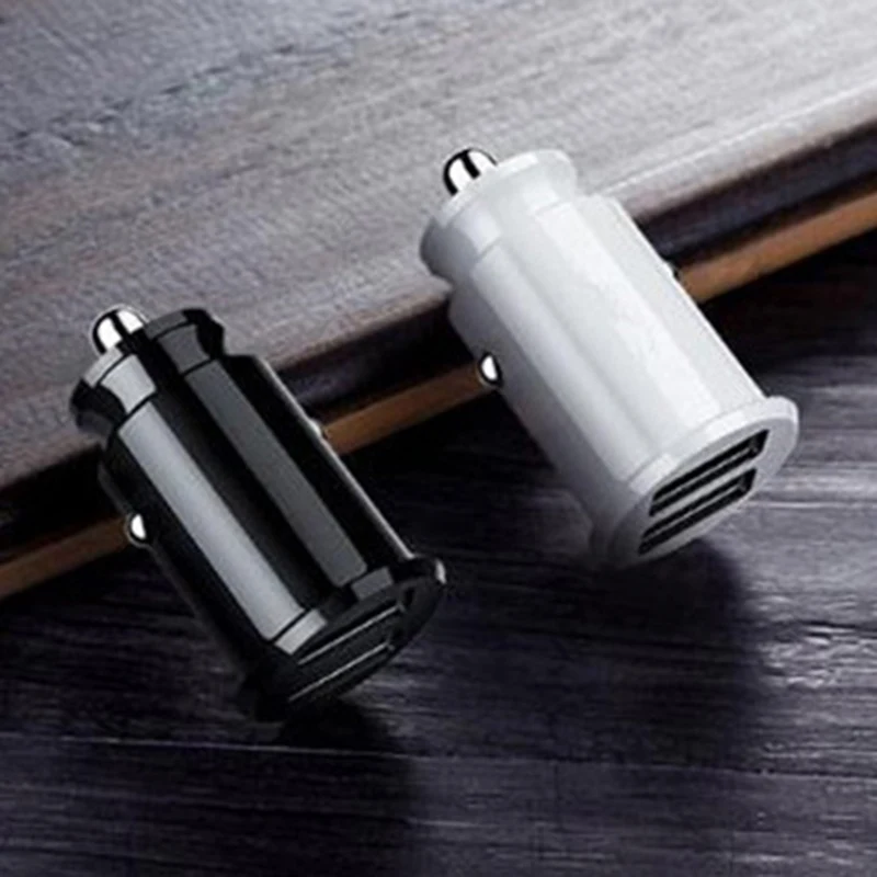 Автомобильный мини-устройство для автомобиля с двумя портами USB Зарядное устройство для Phone 5V 3.1A Авто Зарядное устройство Автомобильный адаптер-Зарядное устройство для мобильных телефонов и планшетов 2 Порты и разъёмы автомобильного зарядного устройства