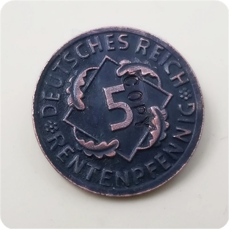 Памятные монеты коллекция произведений искусства 5 Rentenpfennig 1923 г 1925F Германия | Дом