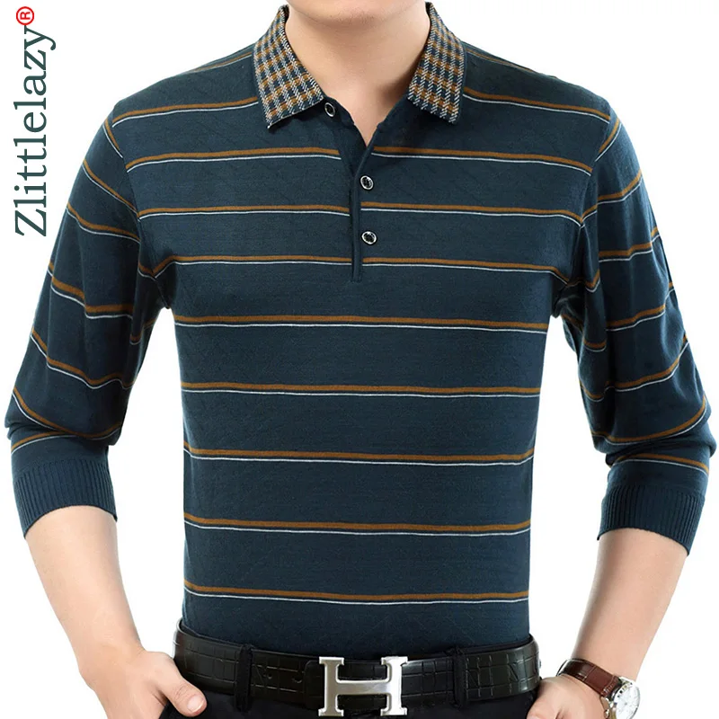 2019 дизайнерская брендовая приталенная рубашка поло с длинным рукавом мужские