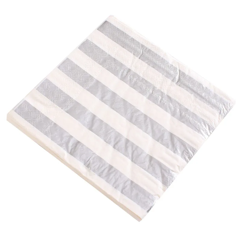 As Picture 20pcs 20 шт./партия, бумажные салфетки в горошек с золотой фольгой, одноразовая посуда для свадьбы, дня рождения, ужина, украшения для дома, принадлежности для взрослых - Цвет: As Picture 20pcs