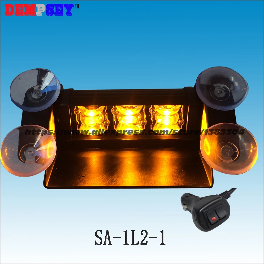 

SA-1L2-1 Amber Super Bright led dash light,12V-24V flashing police LED light,3W LED warning lights,Mini lens,led emergency light