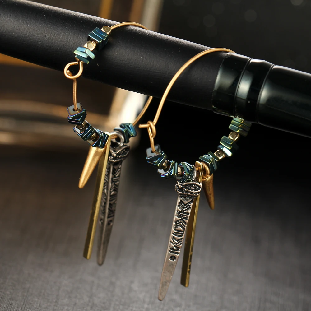 Винтажные серьги в геометрическом стиле с кисточками для женщин Модный