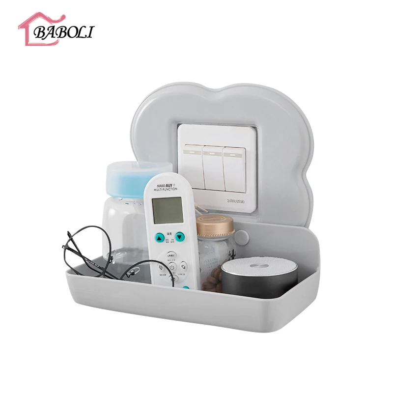 Simple Wind Free Punching Multi-function Storage Switch Box Key Mobile Phone Remote Control Toilet Shelf Household Items | Дом и сад