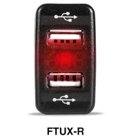 FTUX-R Высокая стоимость-эффективная 12-24 в двойной порт USB Автомобильное зарядное устройство с светодиодный светильник 5 в 4.2A быстрое автомобильное зарядное устройство для Toyota Corolla/Prado/eiz - Название цвета: FTUX-R
