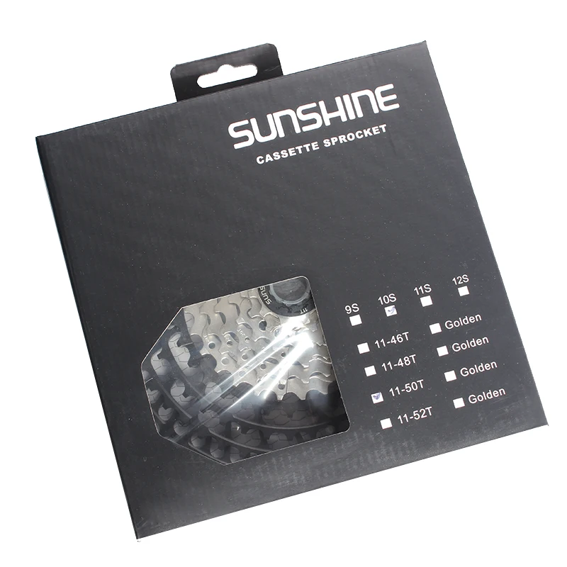 SUNSHINE-SZ10Speed SLR 2 кассеты 11-50T широкоугольный Сверхлегкий 372g CNC Freewheel MTB горный велосипед запчасти для m6000 7000