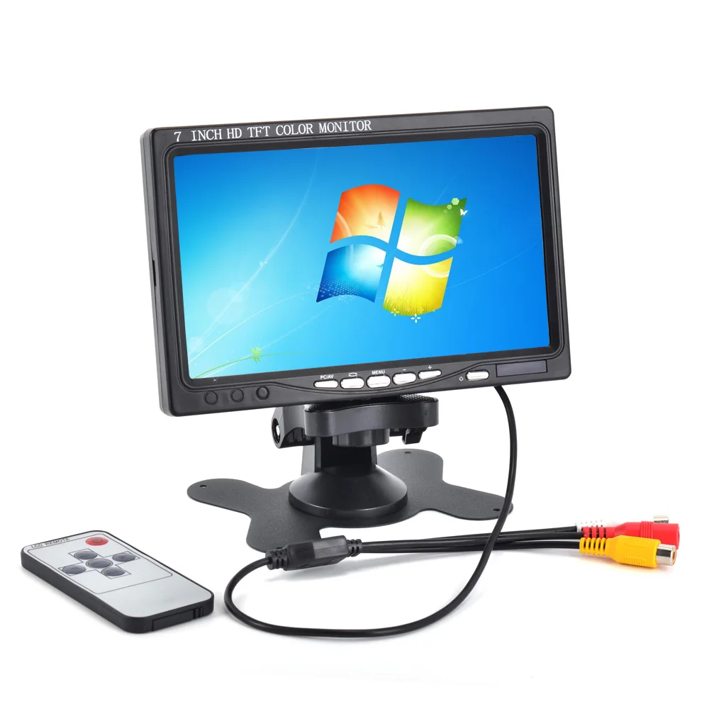 7-дюймовый ЖК HD 1024*600 автомобильный монитор с разрешением HDMI VGA AV цифровой дисплей