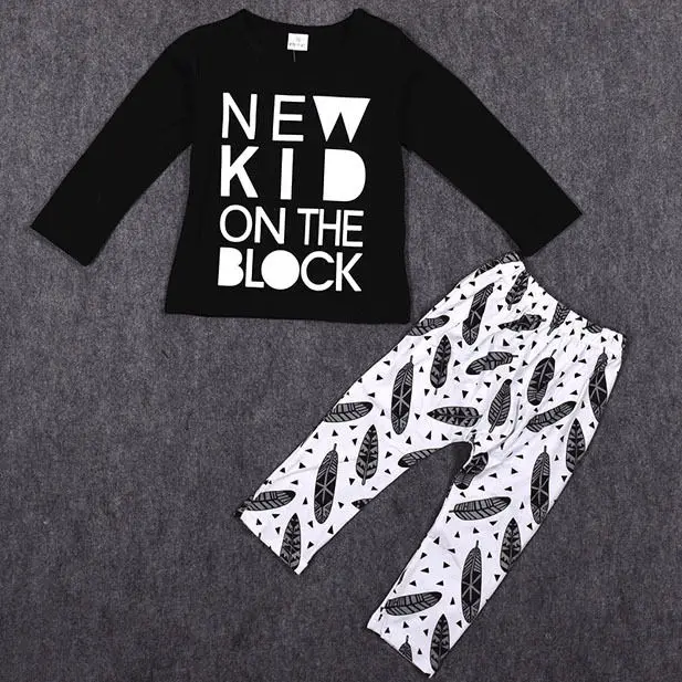 Infant Newborn Baby Boys Girl Clothing Sets Boy Fashion Cotton T-shirt Pants 2pcs Outfits Set Clothes | Детская одежда и обувь