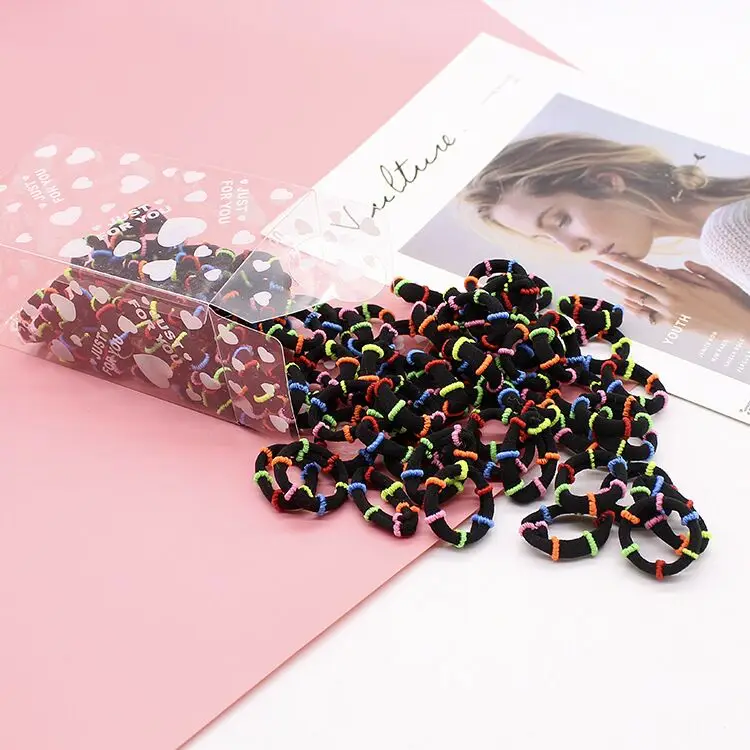 100PCS 3.0CM Children Cute Small Elastic Rubber Bands Tie Rings Ponytail Holder Kids Hair Band Headband Girls Hair Accessories