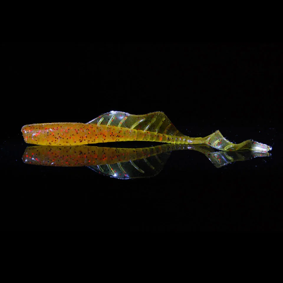 WALK FISH, 12 шт./лот, приманка для рыбалки, 2,2 г, 60 мм, мягкие приманки, одиночная приманка Tail grub, рыболовные снасти - Цвет: B 2