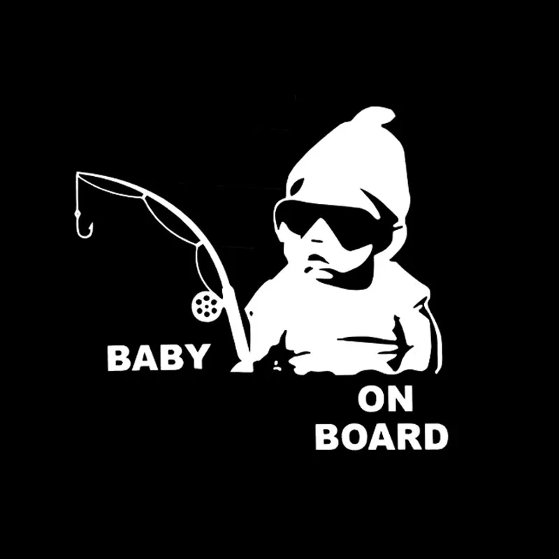 

QYPF 14.5CM*13.3CM Lovely BABY ON BOARD Baby In The Car Stickers Warning Vinyl Decals Decoration S9-2044