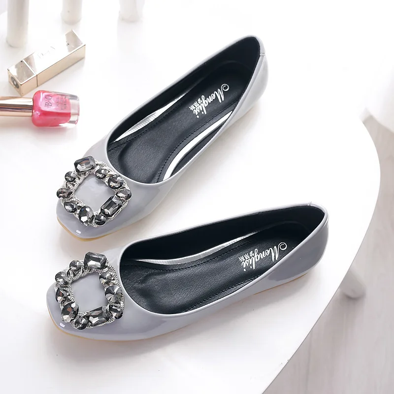 Женские туфли на плоской подошве с кристаллами размеры 34 43|Обувь без каблука| |