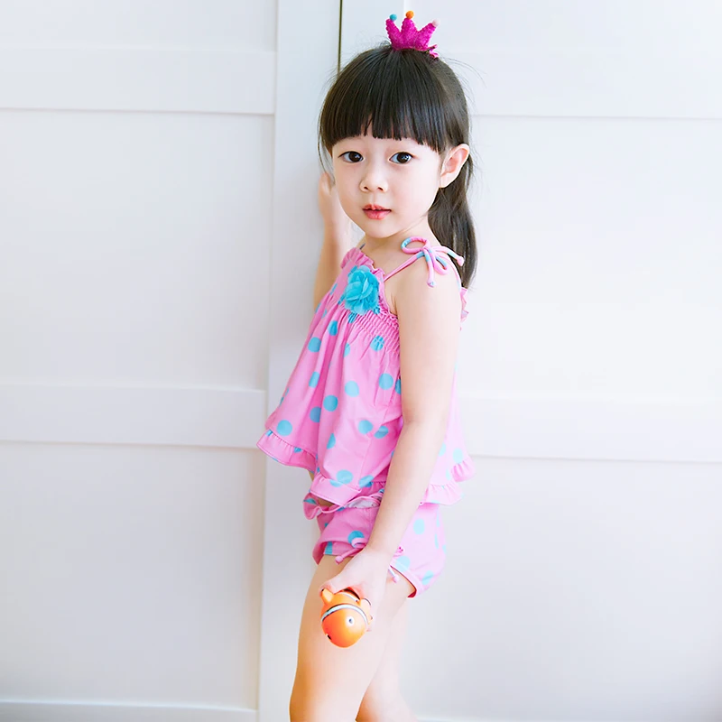 Детские купальники для девочек 3 шт. пляжное платье маленьких летняя детская