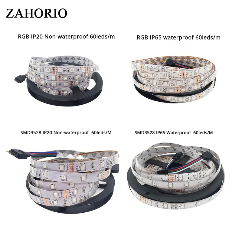 DC12V RGB светодиодный светильник IP20 без водонепроницаемости IP65 Водонепроницаемый 5