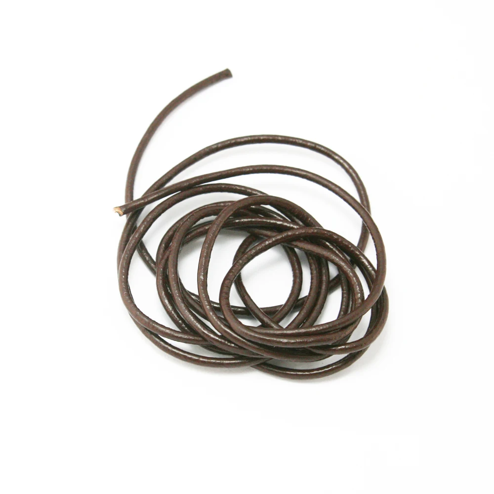 Веревка из 100% натуральной кожи с круглым шнуром кожаная веревка для сделай сам