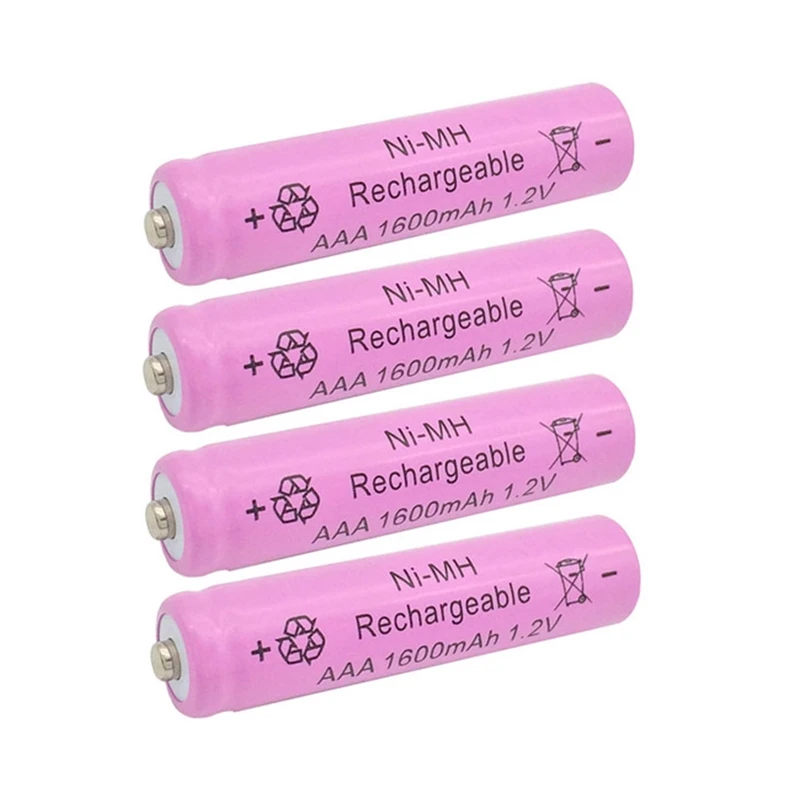 Cncool 12 шт AAA Ni-MH аккумуляторная батарея 1,2 V 7# перезаряжаемая 1800mAh 3A нейтральная аккумуляторная батарея - Цвет: 4pcs 1600mah