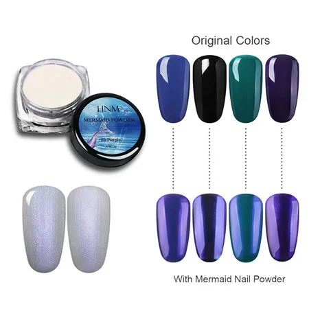 03 Purple HNM 1 г/кор. голографический корпус блесящий порошок для Ногтей Сияющий гель для ногтей Топ базовый Праймер УФ для ногтей клей Маникюр акриловый порошок для ногтей - Цвет: 03 Purple