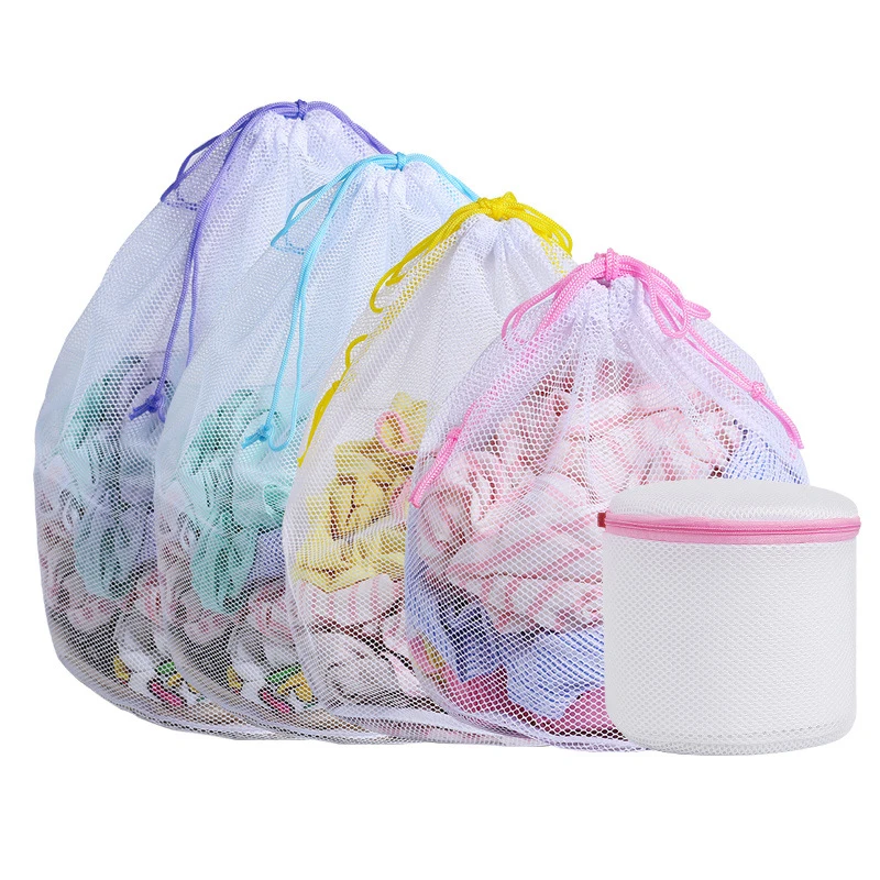 Складные стиральные вакуумные пакеты для одежды 4 размера защитная сетка ухода