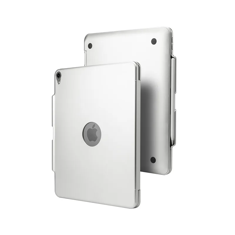 Silver Bluetooth клавиатура чехол для iPad Pro 12,9 Смарт сна/Пробуждение защитный чехол для Apple iPad 12,9 Coque 7 цветов с подсветкой - Цвет: Silver