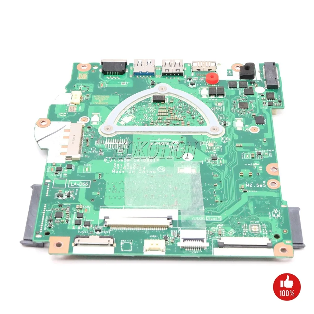 NOKOTION C5W1R LA-D661P NBGKY11002 NB. GKY11.002 основная плата для acer aspire ES1-523 материнская плата для ноутбука