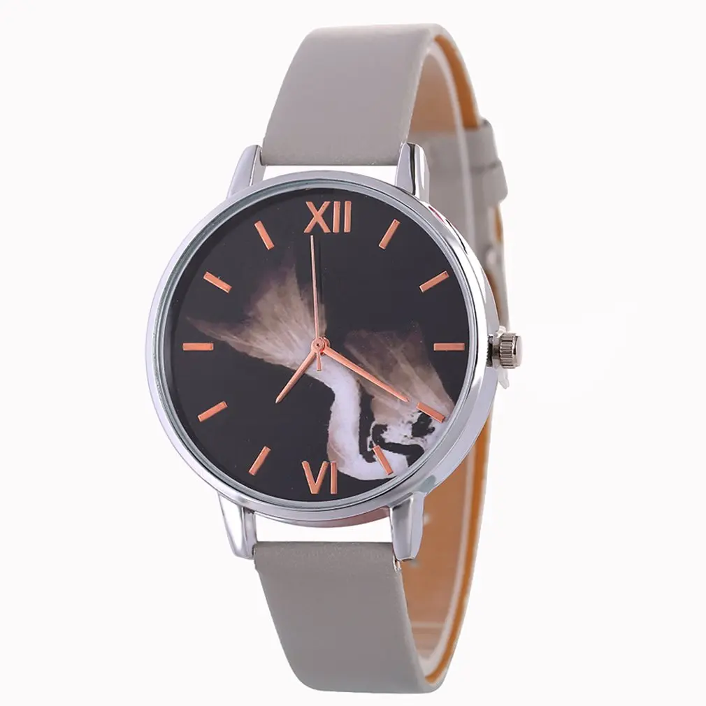 Женские наручные часы кварцевые кожаный ремень Простой дизайн Модный узор