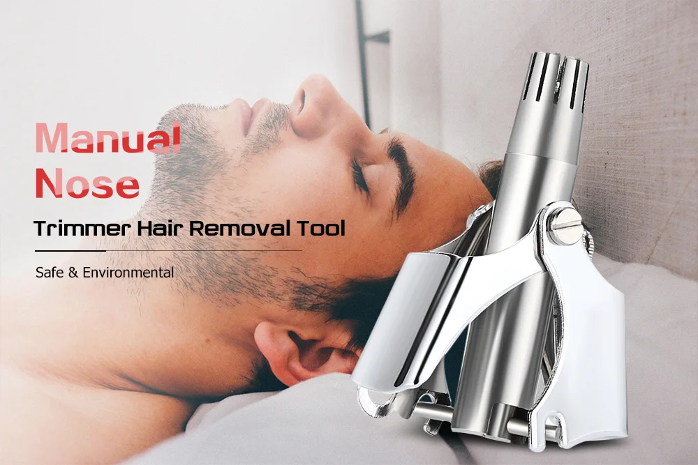 

Kemei KM - 108 3 in 1 Manual Nose Trimmer Hair Removal Tool For Shaving Face Care For Man Nose Ear Hair Trimmer Shaver