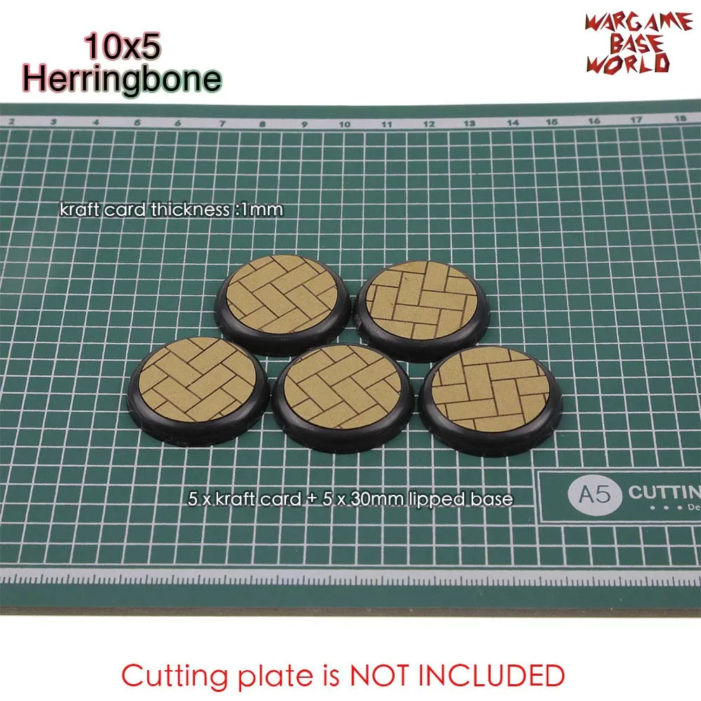 10x5Herringbone Крафт-карты текстуры основы-30 мм lipped основы-текстуры основы для Warhammer - Цвет: 10x5Herringbone