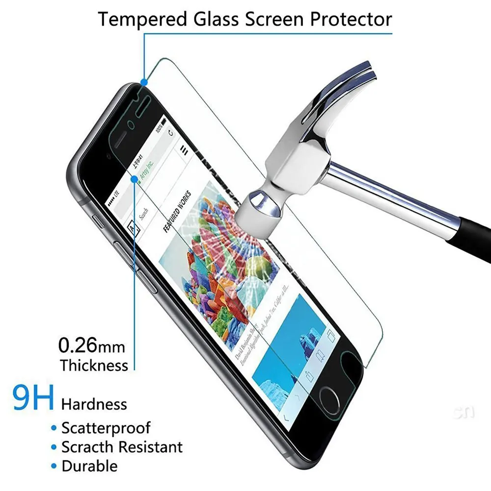 Ascromy 10 шт./лот для Apple iPhone 8 7 6 6S 5 5S SE XR XS 5C X защита экрана Закаленное стекло Защитная