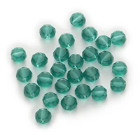 50 piece peacock green bread faceted crystal glass spacer beads jewelry findings for handmade making bracelet necklaces 4 8mm
