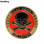 Горячая покер карты гвардии протектор металлический жетон монета с Пластик крышка Texas Poker Chip набора Покер Дилер Кнопка в виде черепа для сбора