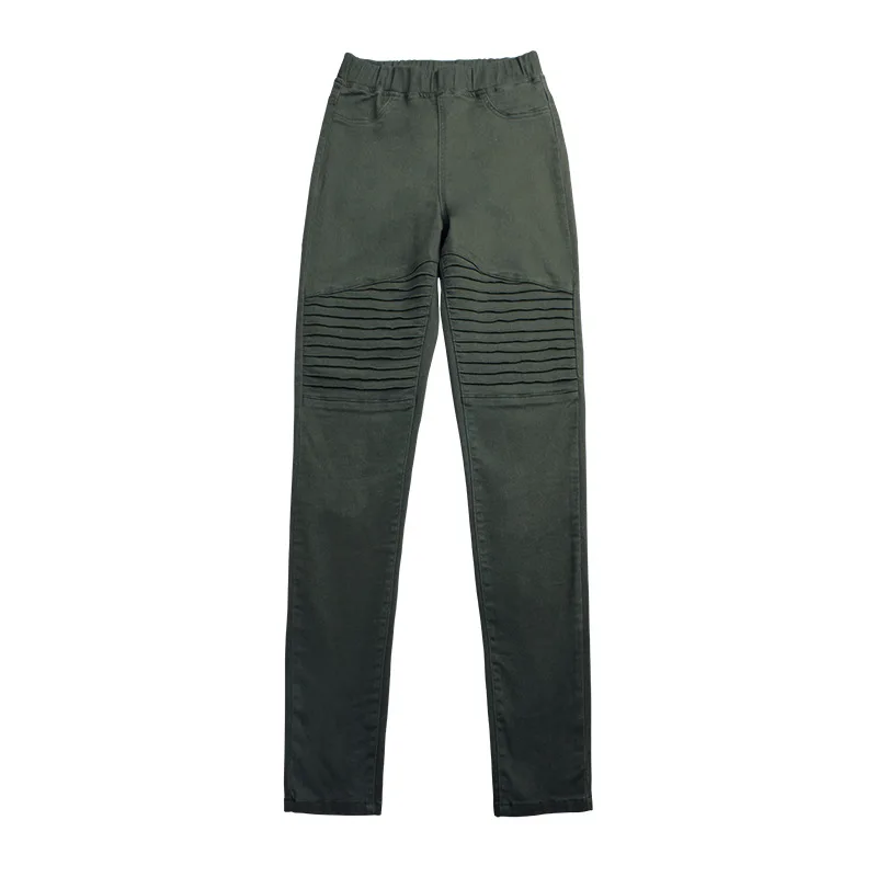 Женские байкерские джинсы осенние и зимние модные облегающие эластичные брюки