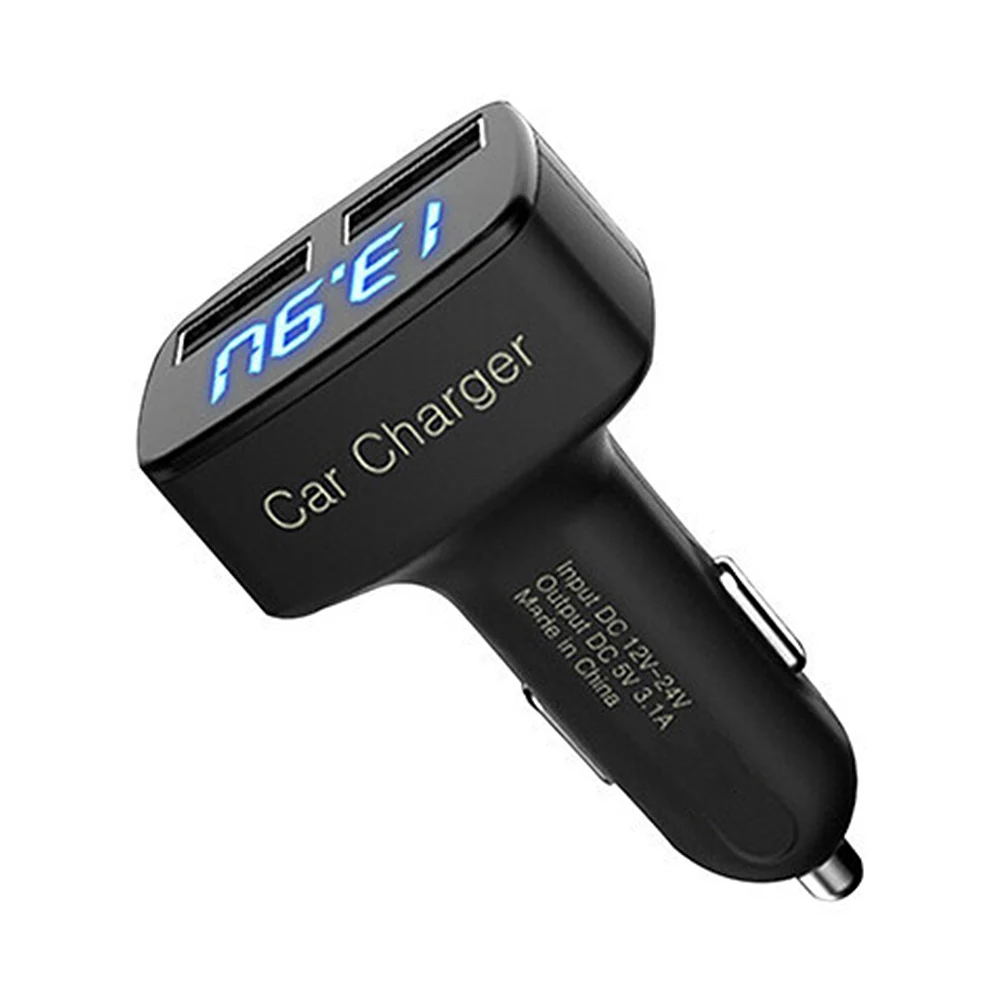 5V 3.1A LED дисплей двойной USB Автомобильное зарядное устройство универсальное 4 в 1 с