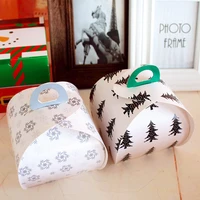 christmas apple candy box handmade cookie biscuit packing boxes party gift package supply favors small cake wrapping paper boxes