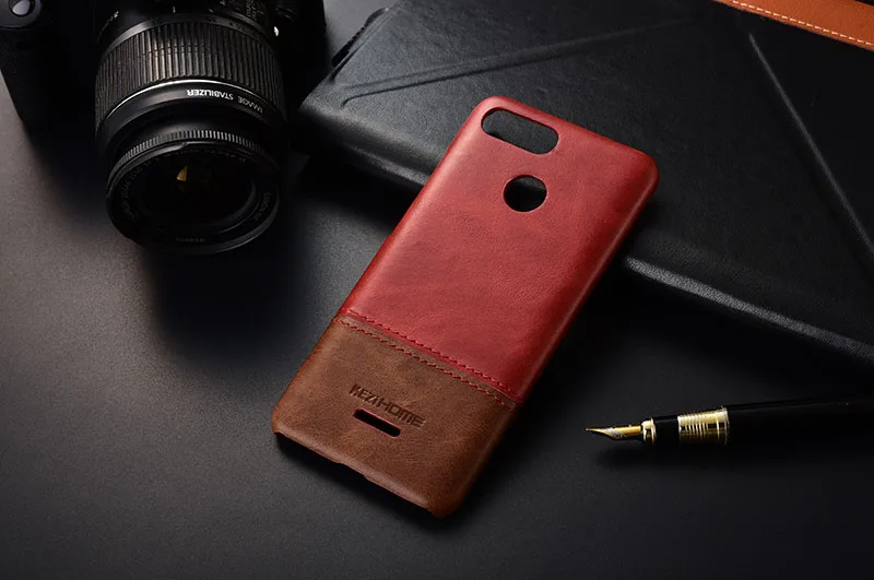Чехол для Xiaomi Redmi 6 KEZiHOME, роскошный, хитовый цвет, натуральная кожа, твердая задняя крышка, Капа для Redmi 6 5,45 '', чехол для телефона s
