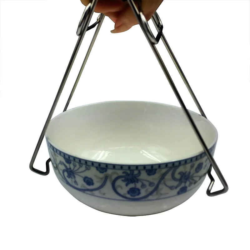 Кухня Нержавеющая сталь Чаша плиты выступающей Тонг зажим от ожогов клип печь Hot