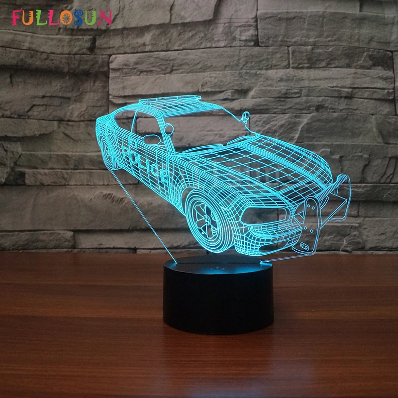 3D лампа красочная Светодиодная для автомобиля Модель USB настольная как украшение