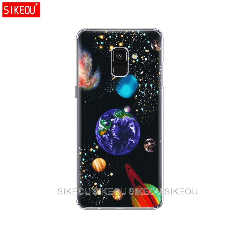 Силиконовый чехол для телефона Samsung Galaxy A6 A8 2018 A3 A310 A5 A510 A7 2016 2017 космическая луна